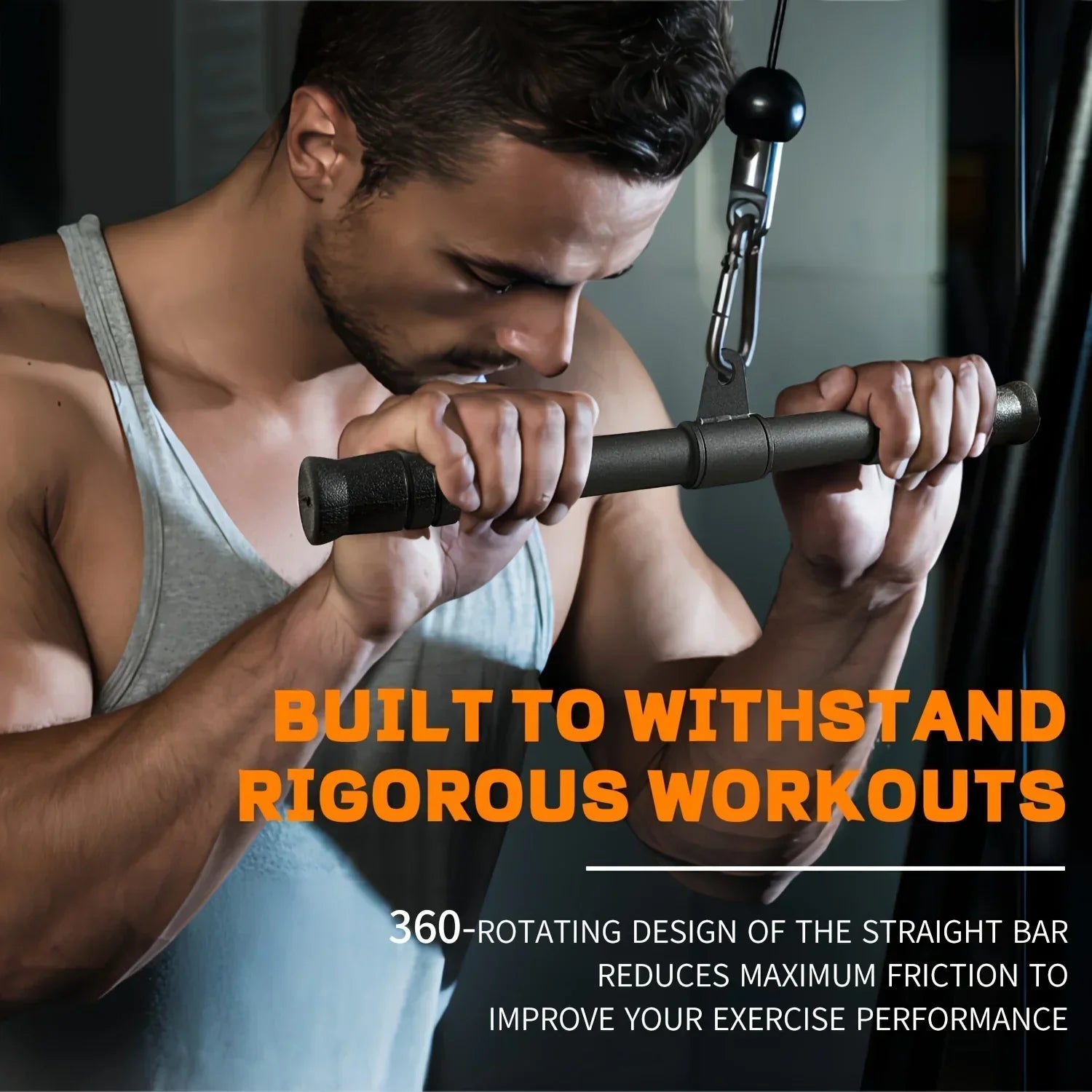 NNEOBA Gym Rotating Straight Bar